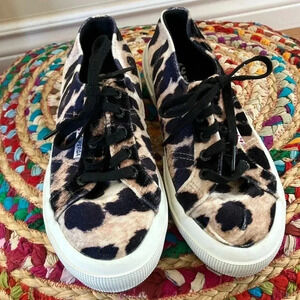 NWOT Superga animal print velvet sneakers  37
